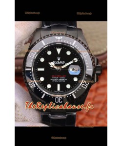 Montre Rolex SeaDweller Deep-Sea Cadran noir 50e anniversaire en qualité miroir 1:1 - Boîtier PVD