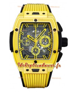 Hublot Spirit of Bang Yellow Magic Edition Montre en titane PVD - 42MM Réplique Suisse