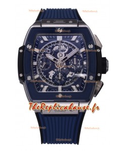 Hublot Spirit of Bang Boîtier Titane Lunette Céramique Cadran Bleu - 42MM Réplique Suisse
