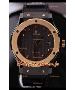Hublot Classic Fusion Boîtier Céramique Lunette Or Rose Montre Superclone 42MM
