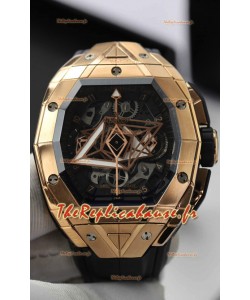 Hublot Spirit of Bang Sang Bleu Édition Or Rose Suisse Réplique de Montre