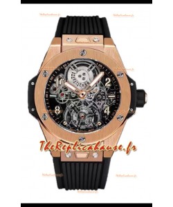 Hublot Big Bang Tourbillon Montre réplique 1:1 en or rose 45 mm