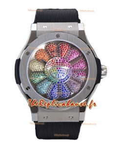 Hublot Classic Fusion Takashi Murakami Edition en acier inoxydable Montre réplique 1:1 Suisse