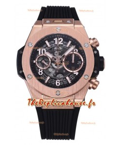 Hublot Big Bang Unico Boîtier Or Rose Edition miroir 1:1 Montre réplique suisse 