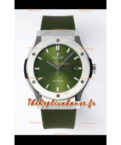 Hublot Classic Fusion acier cadran vert 42MM Montre réplique 1:1 qualité miroir