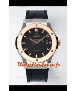 Hublot Classic Fusion Deux tons Cadran noir 42MM Montre réplique 1:1 Qualité miroir