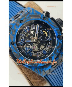 Hublot Big Bang Unico Carbone Bleu Las Vegas Boutique Edition Réplique Montre Suisse 