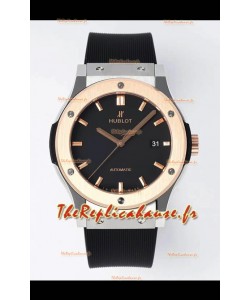 Hublot Classic Fusion Deux tons Cadran noir 42MM Montre réplique 1:1 Qualité miroir