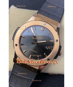Hublot Classic Fusion Réplique Miroir 1:1 Suisse Boîtier Acier 904L Cadran Gris 42MM