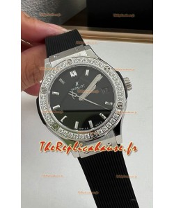 Hublot Classic Fusion en acier inoxydable 33MM Cadran noir Mouvement suisse à quartz Montre de qualité miroir 1:1