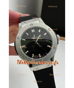 Hublot Classic Fusion Acier inoxydable 33MM Cadran noir Mouvement Quartz Suisse Montre de qualité miroir 1:1