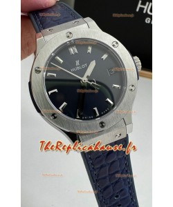 Hublot Classic Fusion en acier inoxydable 33MM Cadran bleu Mouvement suisse à quartz Montre de qualité miroir 1:1
