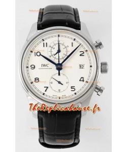 IWC Portugieser Chronograph Classic IW390302 Cadran blanc Réplique Montre Suisse