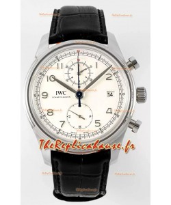 IWC Portugieser Chronograph Classic IW390403 Cadran blanc Réplique Montre Suisse