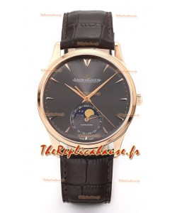 Jaeger LeCoultre Master Montre réplique ultra fine lune or rose miroir 1:1