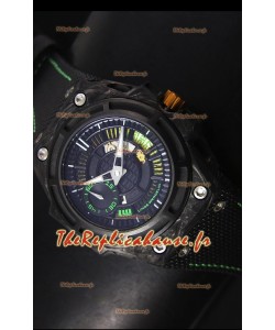 Linde Werdelin Spidolite II Montre Réplique Suisse en carbone forgé vert