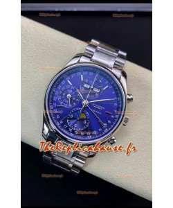 Longines Master Collection REF L2.673.4.92.6 - Réplique Suisse - Cadran bleu - Bracelet acier
