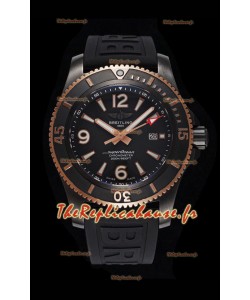 Breitling Superocean Automatic 46 Black Steel - Cadran noir dans un boîtier recouvert de DLC 