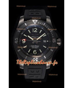 Breitling Superocean Automatic 46 Black Steel - Cadran noir dans un boîtier recouvert de DLC 