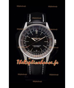 Breitling Navitimer 1 Automatique Réplique Suisse Cadran Noir - Bracelet Cuir