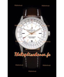 Breitling Navitimer 1 Automatique Réplique Suisse Cadran Blanc - bracelet cuir