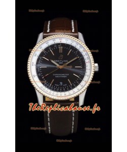 Breitling Navitimer 1 Automatique Réplique Suisse Cadran Marron Lunette Or Rose
