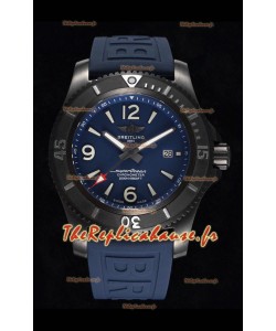 Breitling Superocean Automatic 46 Black Steel - Cadran bleu et boîtier recouvert de DLC 
