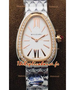 Bvlgari Montre Serpenti Seduttori Edition en Acier Inoxydable - Lunette Or Rose Réplique Miroir 1:1