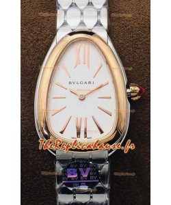 Bvlgari Montre Serpenti Seduttori Edition en Acier - Lunette Or Rose - Réplique Miroir 1:1