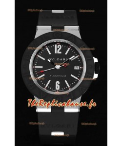 Bvlgari Aluminum 1:1 Miroir Réplique de Montre Suisse à cadran noir 