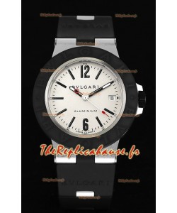 Bvlgari Réplique de Montre Aluminium 1:1 Miroir Swisss à cadran blanc 