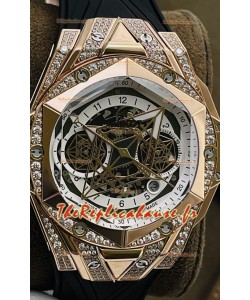 Hublot Big Bang UNICO Sang Bleu II Or Rose Diamants 1:1 Qualité Miroir Réplique Suisse 