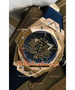 Hublot Big Bang UNICO Sang Bleu II Or Rose 1:1 Réplique Suisse Qualité Miroir 