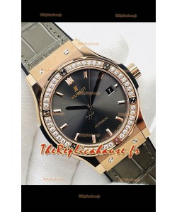 Hublot Classic Fusion Or Rose Cadran Gris Réplique Suisse 1:1 Qualité Miroir 