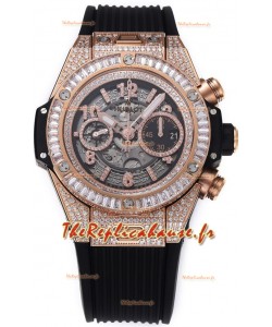 Hublot Big Bang Unico Or Rose Diamants Boîtier Edition Miroir 1:1 Réplique Suisse