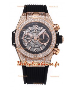Hublot Big Bang Unico Or Rose Diamants Boîtier Edition Miroir 1:1 Réplique Suisse