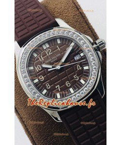 Patek Philippe Aquanaut 5067A Réplique Suisse Cadran Brun en Acier Inoxydable Lunette Diamants 35MM