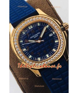Patek Philippe Aquanaut 5067A Réplique Suisse en or jaune cadran bleu - 35MM