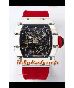 Richard Mille RM35-01 Rafael Nadal - Boîtier en fibre de carbone avec montre Super Clone Tourbillon Authentique 