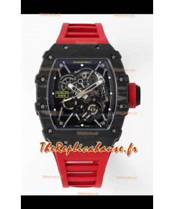 Richard Mille RM35-01 Rafael Nadal - Boîtier en fibre de carbone avec montre Super Clone Tourbillon Authentique 
