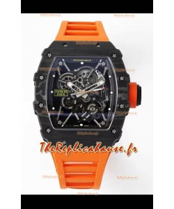 Richard Mille RM35-01 Rafael Nadal - Boîtier en fibre de carbone avec montre Super Clone Tourbillon Authentique 