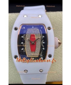 Richard Mille RM-07-01 Cadran Diamants Céramique Blanche Dames Réplique Suisse 1:1 