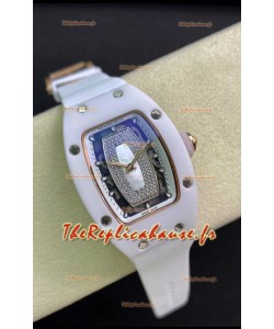 Richard Mille RM-07-01 Cadran Diamants Céramique Blanche Dames Réplique Suisse 1:1 