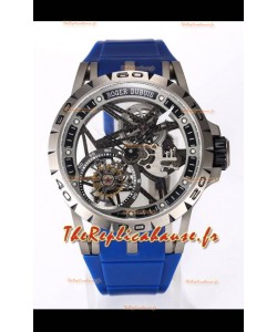 Roger Dubuis Excalibur Spider Flying Tourbillon Squelette Boîtier Titane 45MM 1:1 Miroir Montre Suisse