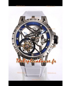 Roger Dubuis Excalibur Spider Flying Tourbillon Squelette Titanium Casing 45MM 1:1 Miroir Montre Suisse