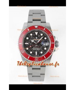 Montre Rolex Submariner DiW Boîtier Acier Inoxydable Céramique Lunette Rouge Edition 