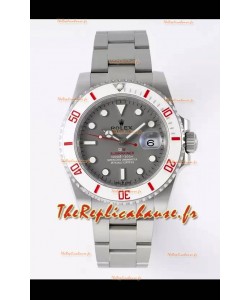 Montre Rolex Submariner DiW boîtier en acier inoxydable lunette en céramique blanche cadran gris édition 