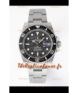 Montre Rolex Submariner DiW, boîtier en acier inoxydable, lunette en céramique noire, édition cadran rose 