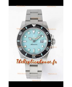 Montre Rolex Submariner DiW boîtier en acier inoxydable lunette en céramique noire cadran bleu édition 