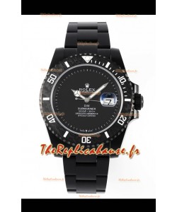 Montre Rolex Submariner DiW Boîtier Acier DLC Lunette Céramique Noire Edition 